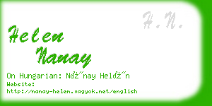helen nanay business card
